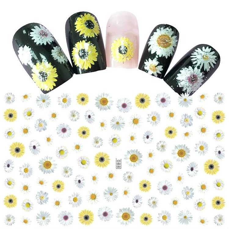 

New design Flower Manicure Applique decorative nail sticker for beautiful girl, Colorful