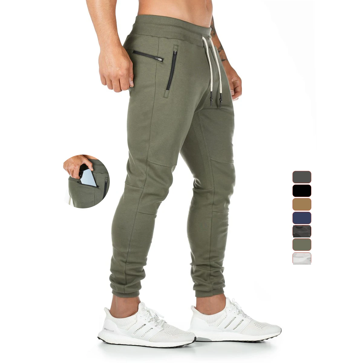 

Casual Gym Workout Track Pants Comfortable Slim Fit Tapered mens Sweatpants with Pockets