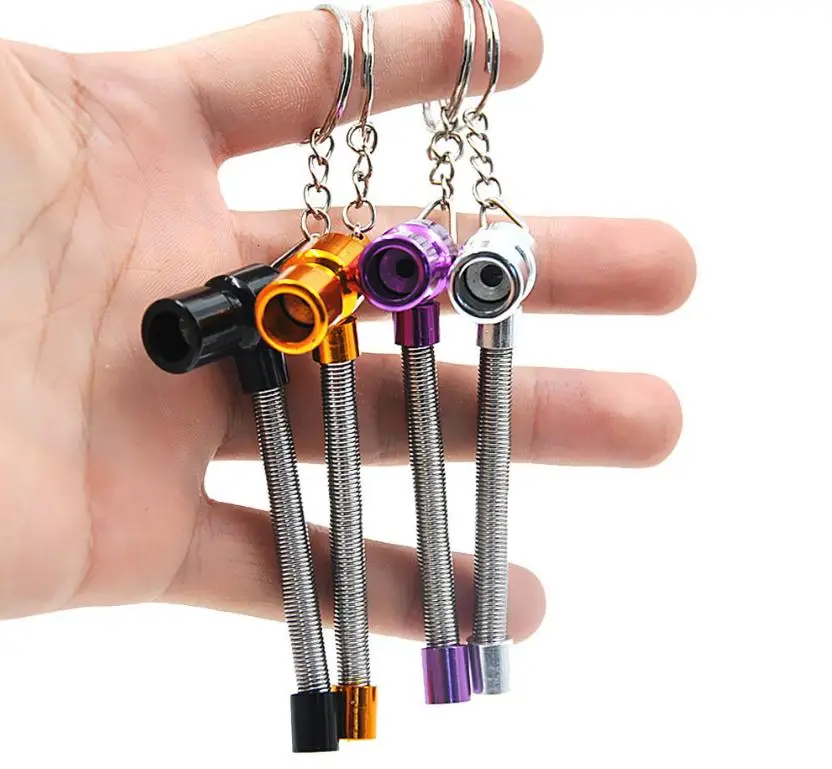 

Creative Small Pipe Portable Metal Pipe Smoking Accessories, Shown