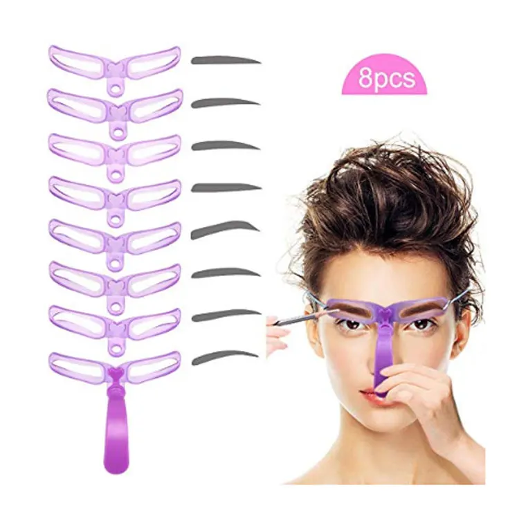 

1-11-4 makeup eyebrow stencils tools kit, Transparent
