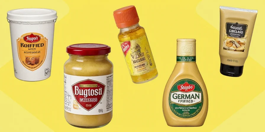 German mustard paired with pretzels and beer