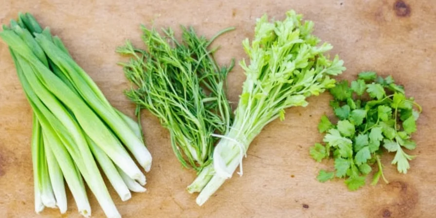 Chives drying in a container with rice