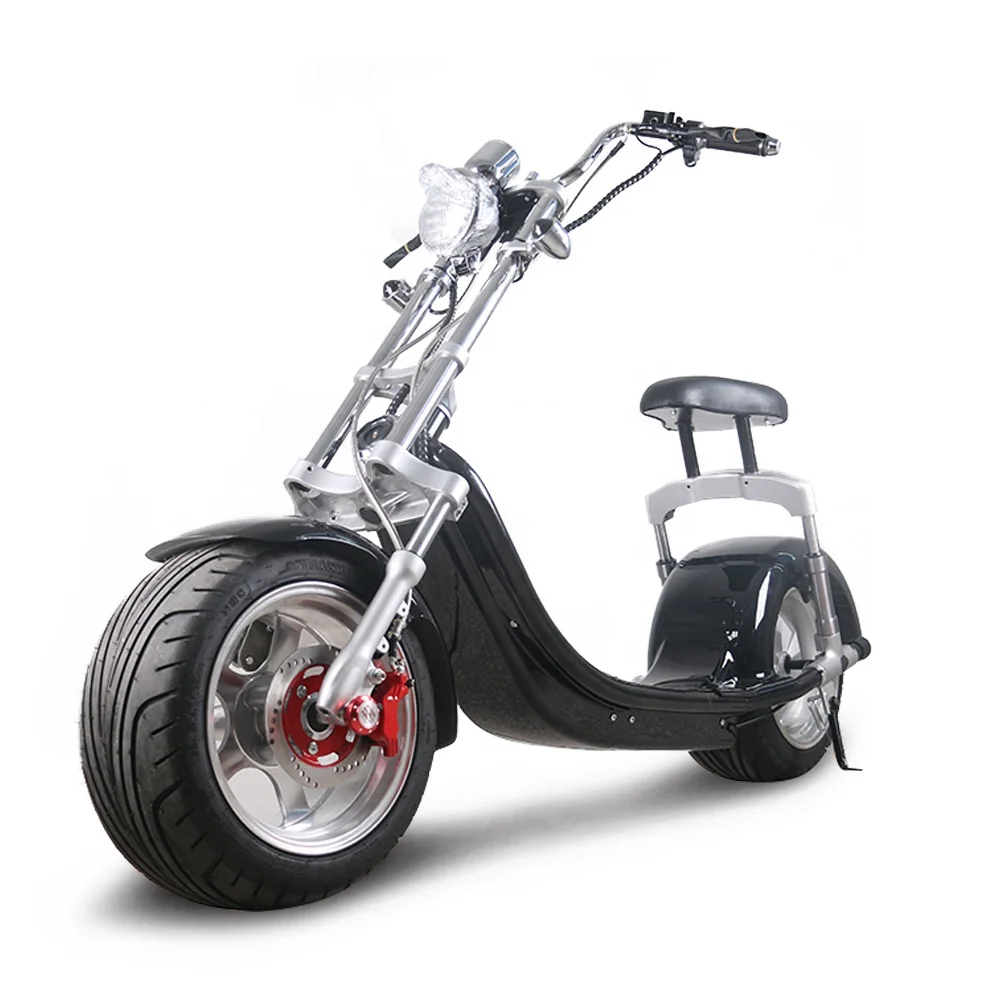 

2020 New Removable Battery 60v 12ah /20ah Electric Scooters USA Warehouse Wide Wheel Citycoco Electric Motorcycle One Seat, Black
