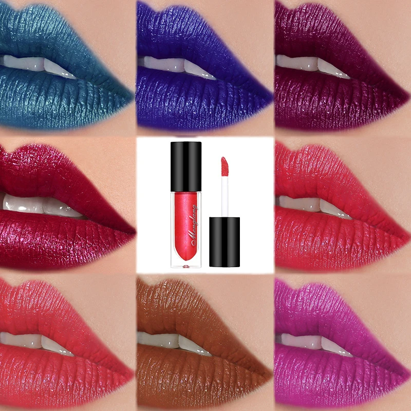 

Wholesale 8 Colors Clear Lipgloss Tubes Shiny Mermaid Liquid Lipstick Long Lasting Lip Gloss Glitter Metalic Lipgloss