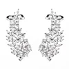 KENTURAY AAAAA Cubic Zirconia Stone Silver Jewelry Luxury Wings Earrings For Women Wedding Gift Party