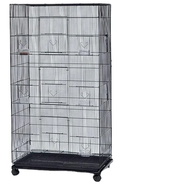 

Purchase Wholesale Black Metal Wire Large Bird Cage Canary Breeding Cages Large Metal Parrot Birds Big Cage