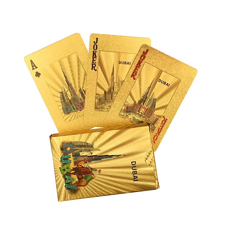 

Dubai Gold Playing Cards Dubai Silver Playing Cards Customized Printing Various Patterns, Gold & silver