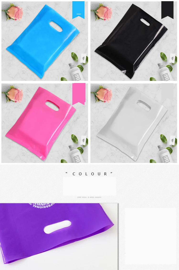 Small Clear Plastic Bags With Logo Custom Print Shopping Bags