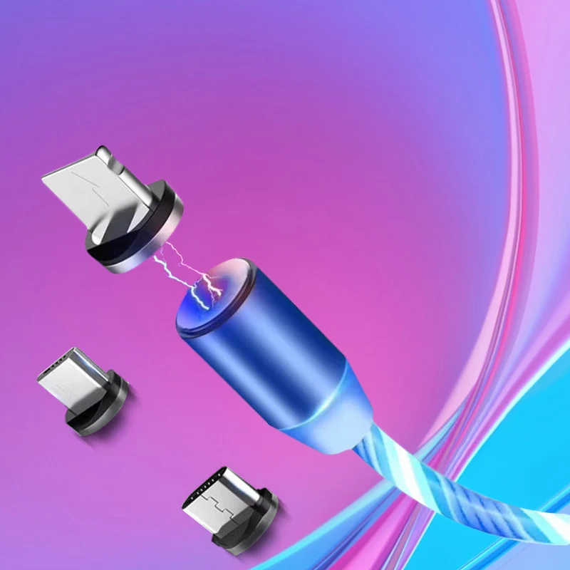 

Lifetime Warranty LED Flowing Mobile Phone Charging Magnetic USB Cable