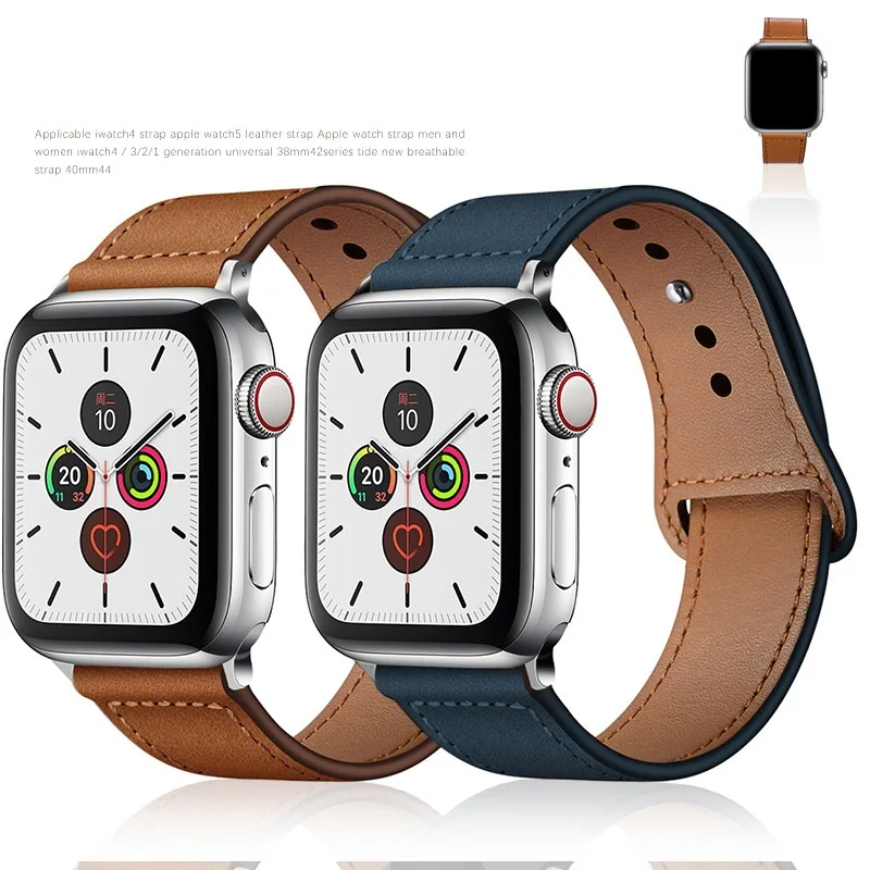

Xihop Leather Blank Sublimation Band For iWatch 44mm 40mm, Italian Leather Watch Strap For Apple Watch SE Series 6 5 4 3