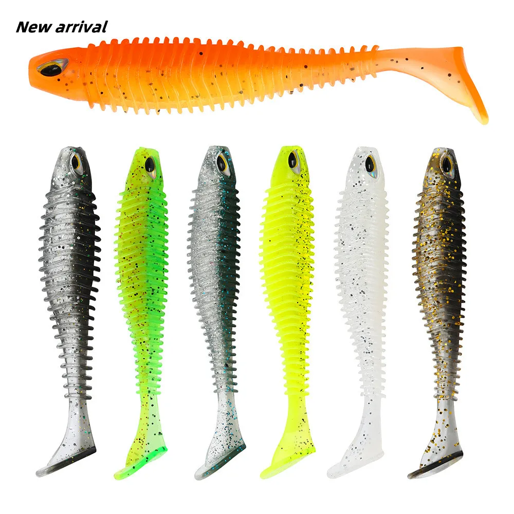 

Fishing lure wholesale 6.5cm/8cm/11cm Luminous T paddle Tail Soft Bait plastic fishing bait shad lure artificial bait