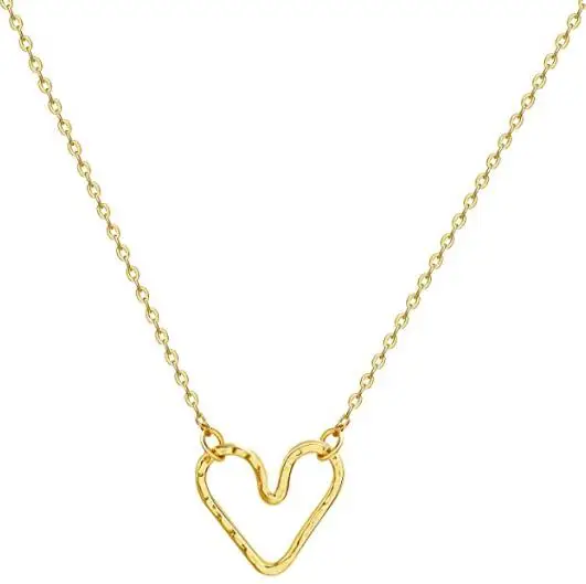 

Gold Plated Polished Faith Necklace Exquisite Pendant Heart Necklace for Women