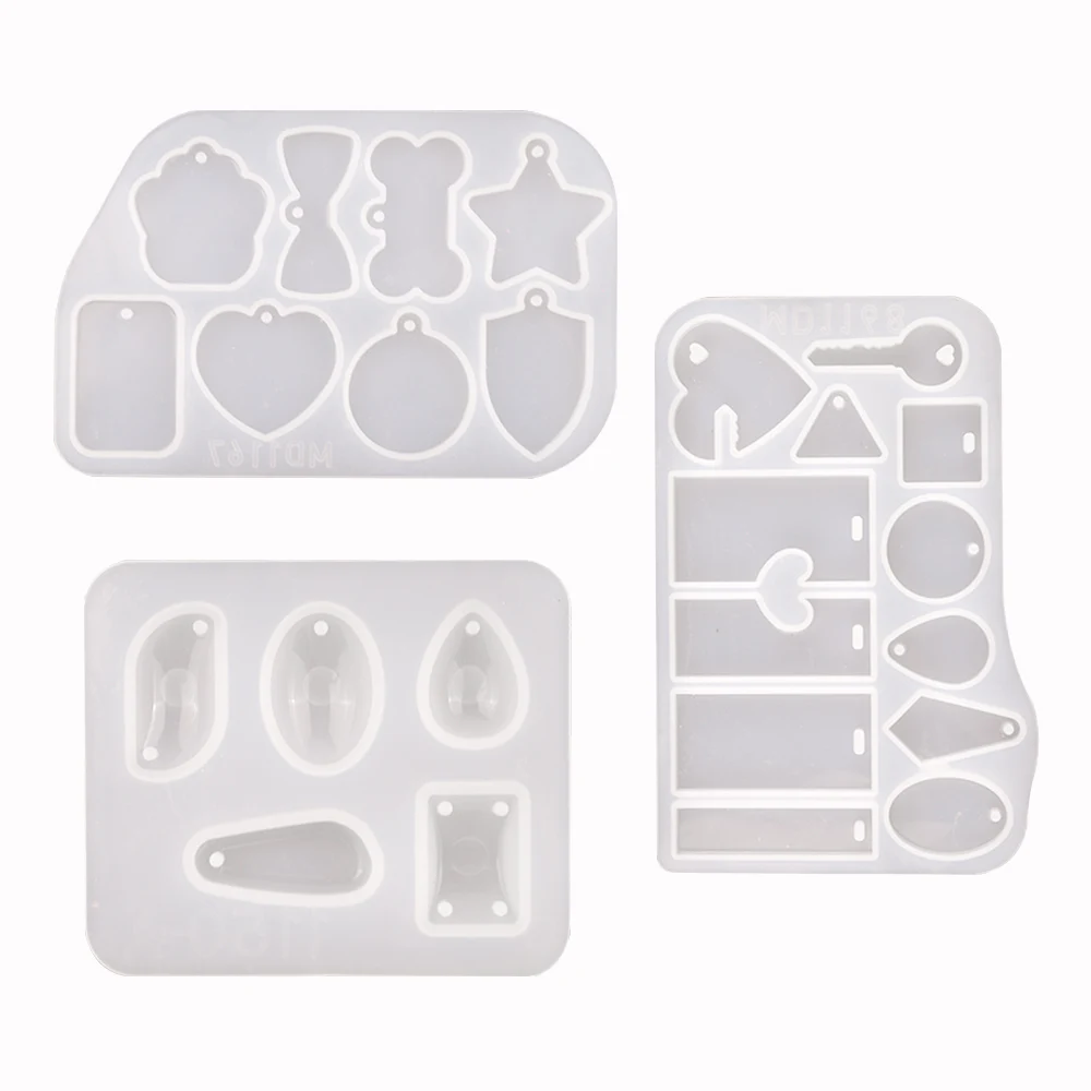 

TC196 3PCS Wholesale Pendant Molds DIY Jewel Bracelet Bead Resin Silicone Mould