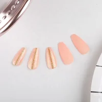 

Lasenta Pink flash gradient ballet shape custom fashion false nails