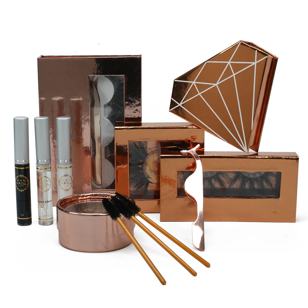 

Free design private label for pink lashes box and eyelash storage case with lash boxes, Custom your like color