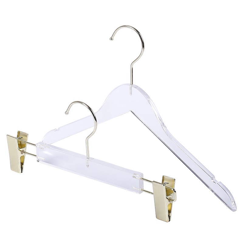 

Custom Logo Transparent Adult Acrylic coat Hanger clear for apparel clothes display
