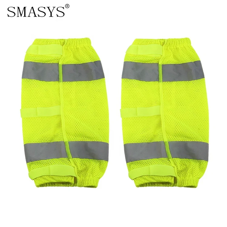 

SMASYS Retail Safety Reflective Clothing Accessory Gaiter High Visibility Covers Mesh Leg Gaiters, Yellow