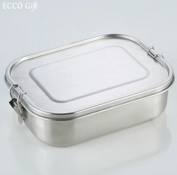 

2021 trend Hot sales Leak proof food grade 304 stainless steel kids school bento lunch box with spork, Customized color acceptable