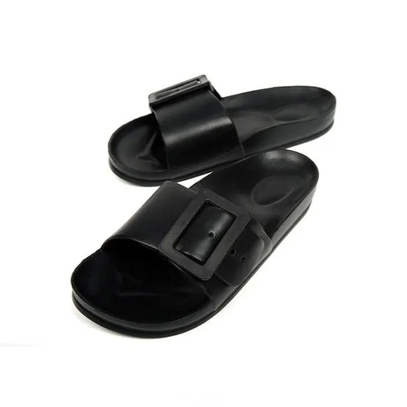 

New fashion single button lady light indoor anti-skid leisure home flop