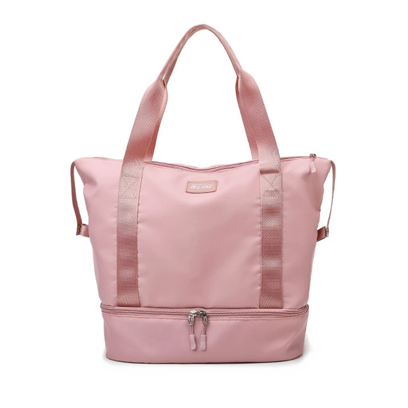 

Private label newest stylish high quality designer luxury duffle bag for women, Black/pink