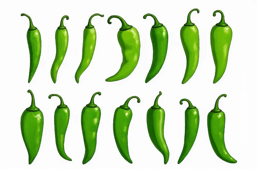 Collection of jalapeño pepper clipart variations showing different styles from realistic to cartoon