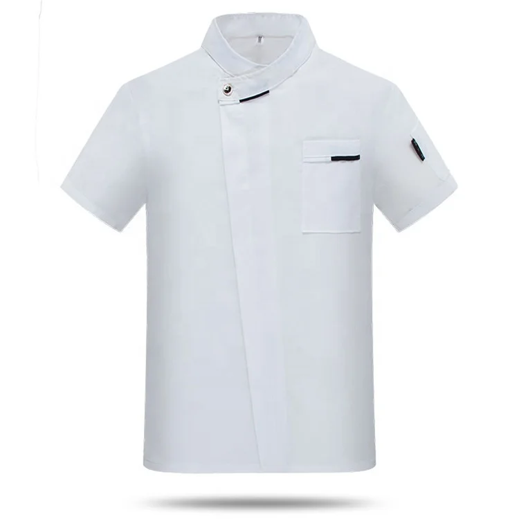 

Customized Kitchen Cooking Clothes Bar Chef Coats Uniform For Restaurant, Black white red