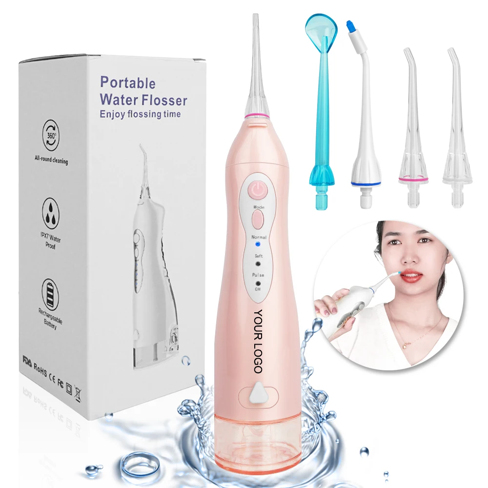 

Oral Irrigator USB Rechargeable Water Floss Portable Dental Cordless Water Flosser Jet 220ml Irrigator Dental Teeth Cleaner