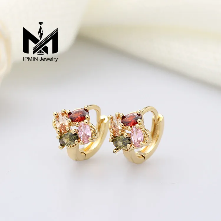 18k Gold Plated Earrings Fashion Laminated Gold Jewelry Suitable For