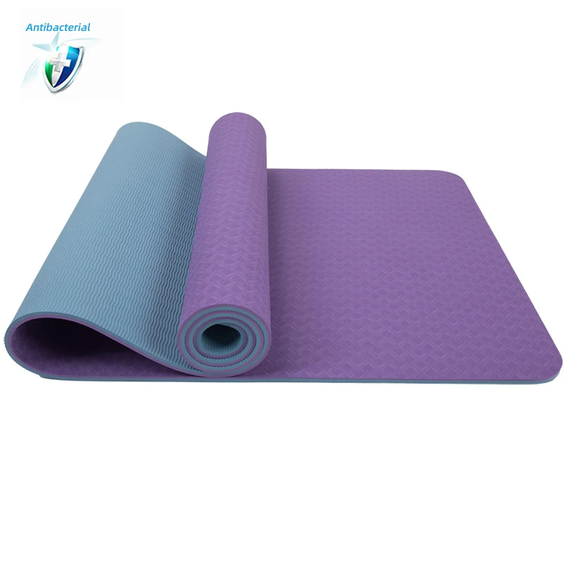

REACH Certified Professional Tpe Double Color Matt Eco Friendly Antibacterial Yoga Pilates Mat