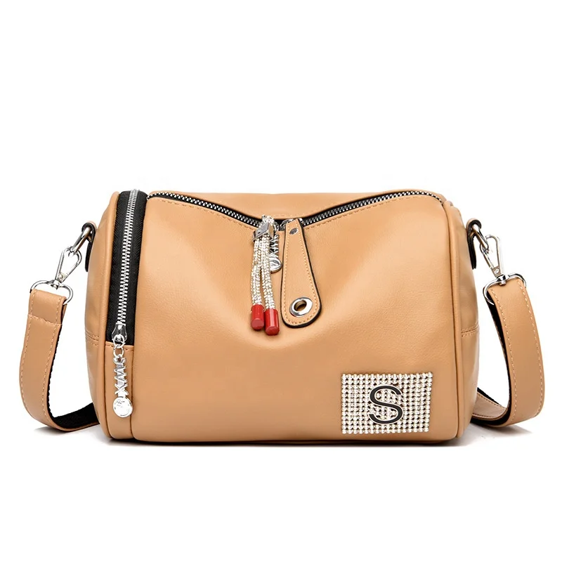 

2021 fashion high quality women large purses diamond pillow shape crossbody ladies bags leather handbags shoulder
