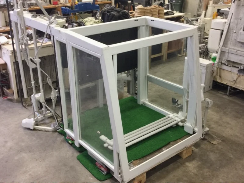PVC frame assembly for golf simulator enclosure