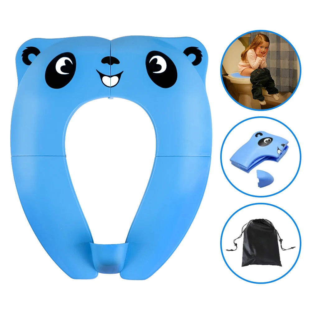 

Baby Travel Folding Potty Seat toddler portable Toilet Training seat children urinal cushion children pot chair pad /mat, Blue&pink