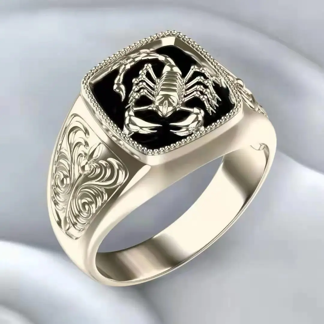 

Wholesale Fashion Creative Scorpio Embossed Men's Metal Scorpion Ring