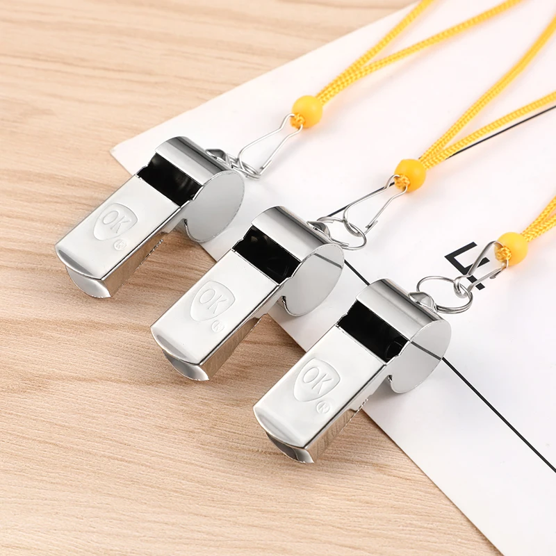 

Wholesale Metal Whistle Sports Referee Whistle Outdoor Stainless Steel lifeguard Whistle, Silver