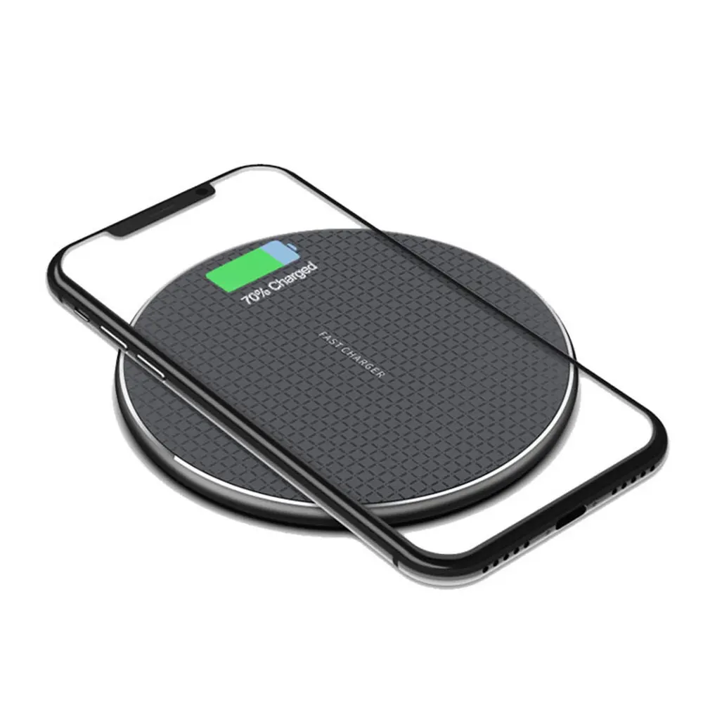 

Best selling 10W Qi Wireless Phone Charger Fast Charging, Black,silvery,blue,red,pink