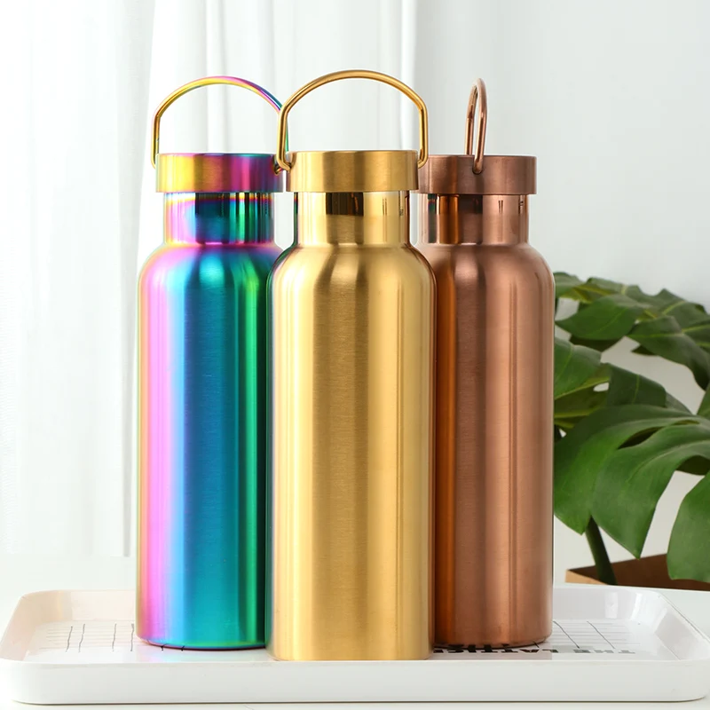 

Outdoor Sport drinking copper stainless steel insulated water bottle, Silver,gold,rose gold, iridescence