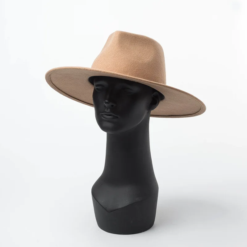 01905-hh8149 British Style winter wool solid Classic fedoras cap men women panama jazz hat