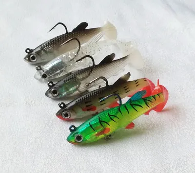 

Ttaill Soft Baits Fishing Lure 90mm/14g Lifelike Wobblers Shad Isca Artificial Bionic Worm Rubber Jigging Swim Sea fishing Bait