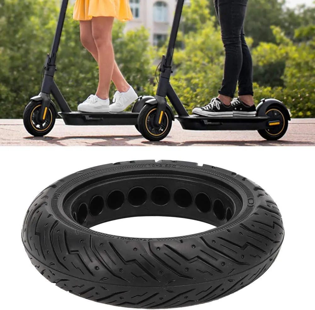 

New Image EU Warehouse 10x2.5 Honeycomb Vacuum Solid Tire Replacement for 10 Inch Max G30/ G30D Electric Scooter