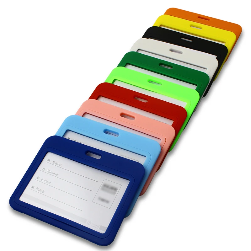 

Fashion unique pp material plastic double-side pp card holder with custom logo