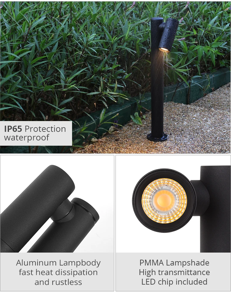 Savia Led 6w Ip65 Waterproof Aluminum Garden Spot Bollard Light