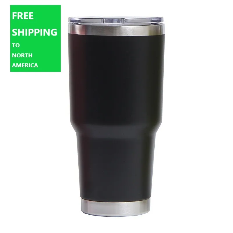 

FREE SHIPPING Double Wall Vacuum Insulated Matte Car Tumblers 30 Oz Stainless Steel Beer Mug BPA Free Leakage Proof Car Tumbler