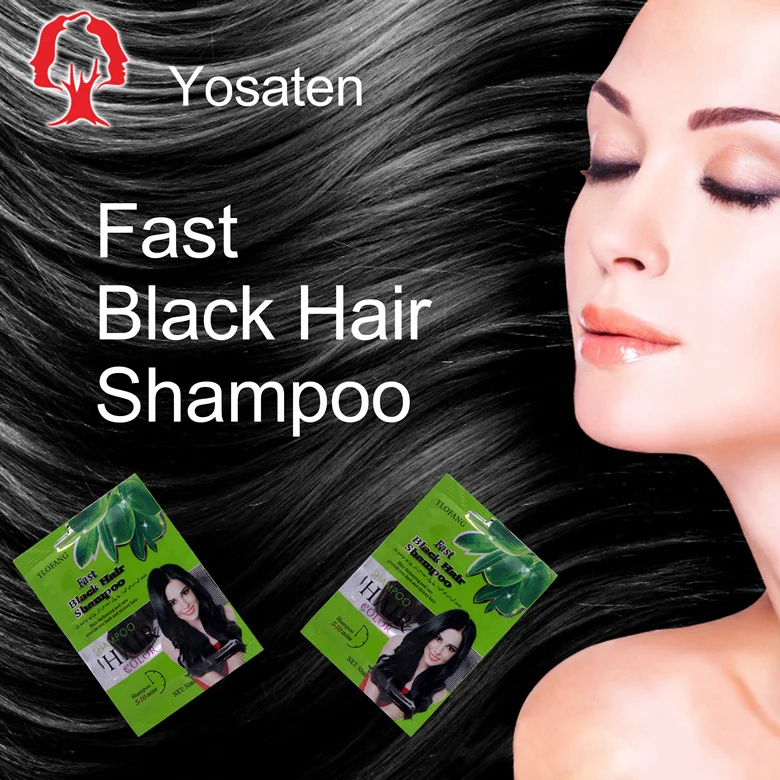 

A wash magic black color shampoo wholesale ylofang black hair shampoo for turn white hair to black, Five colors