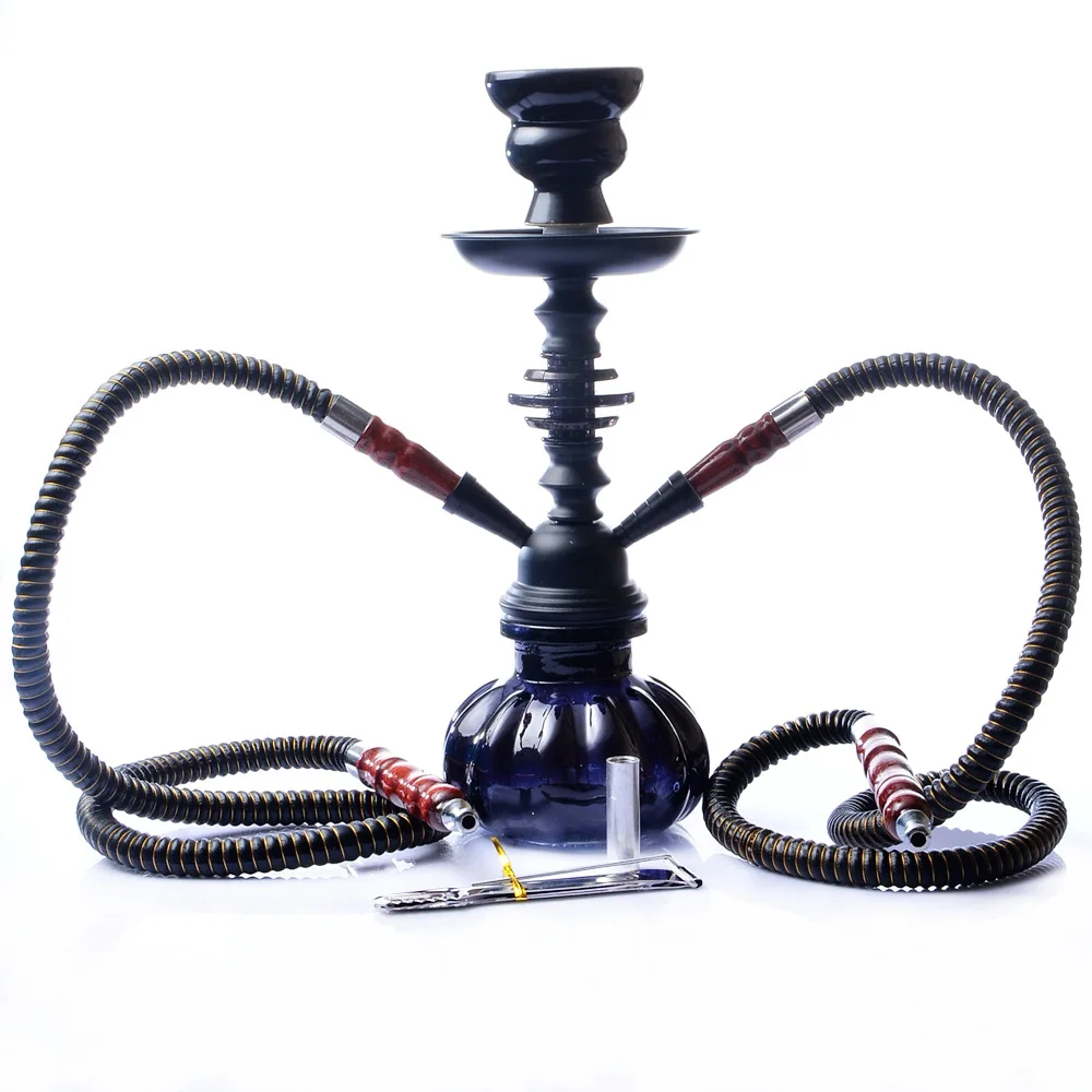 

Wholesale Colorful Smoke Silicone Cup Hookah Shisha Travel Car Hookahs Set with Two Hose