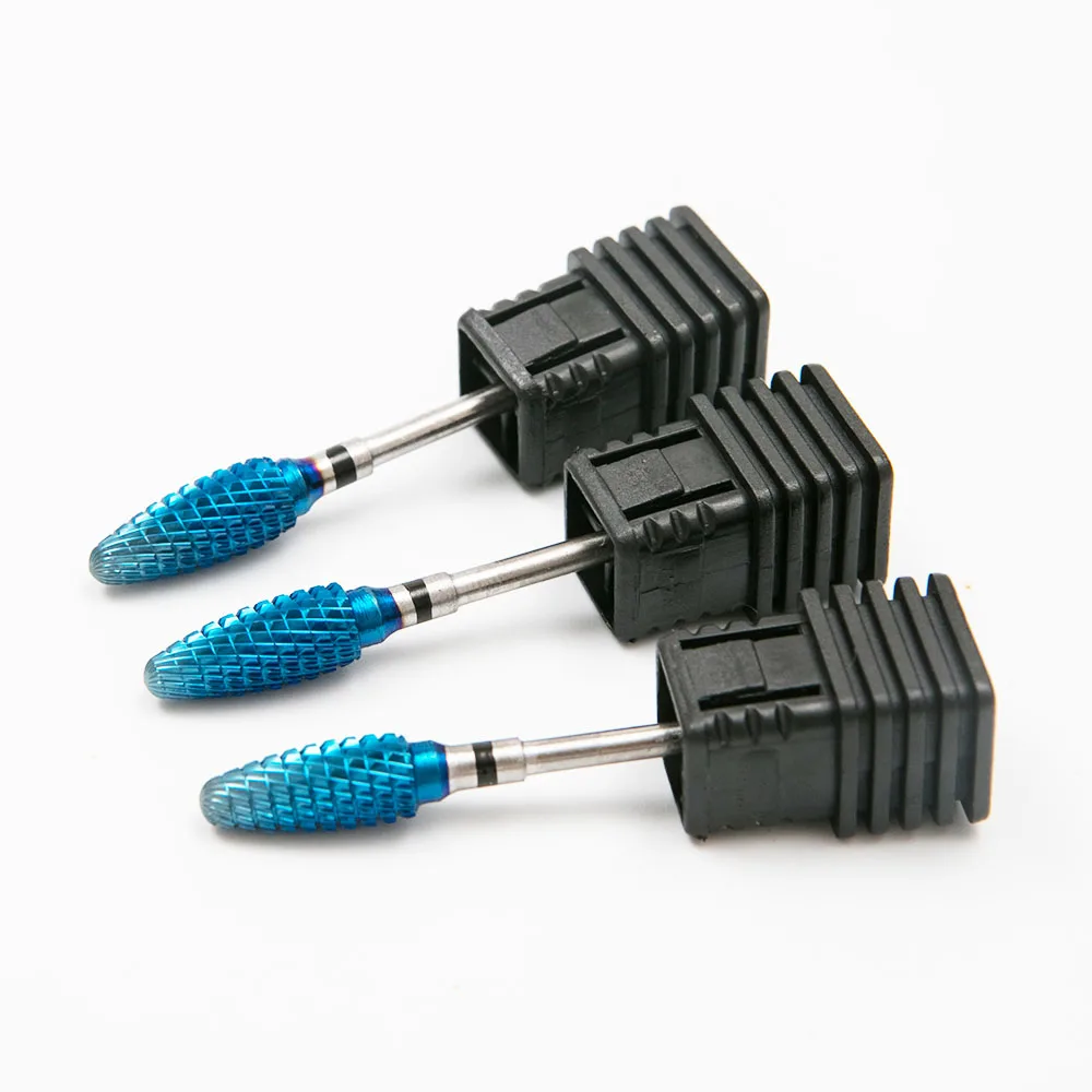 

Blue Tungsten Carbide Nail Drill Bits For Cuticle Clean Drill Manicure