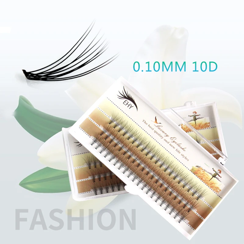 

Wholesale heat bonded fluffy 4d mink eyelash false natural camellia individual mini fan for eyelash extension, Natural black