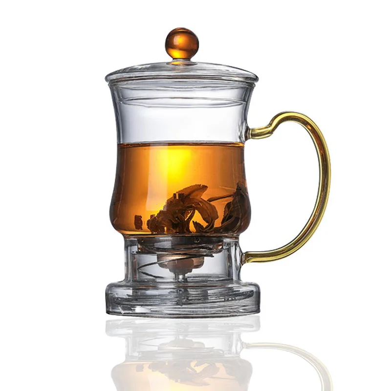 

Easy-to-Filter Glass Tea Pot Automatic tea-making filter Tea Kettle, Transparent