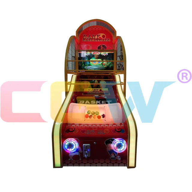 

CGW Coin Operated Baby Basketball Sports Arcade Simulator Basketball Game Machine For Kids, Metal color could be customized