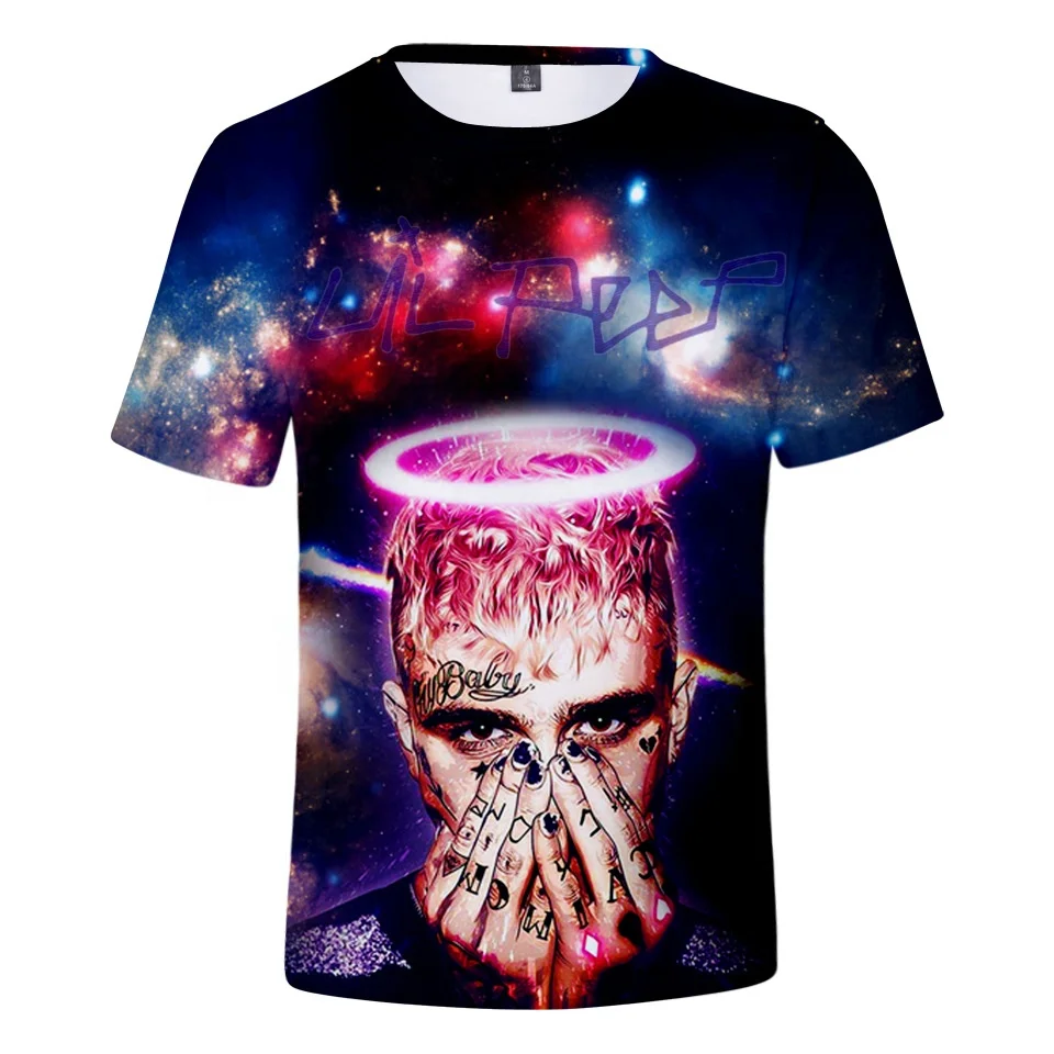 

2021 new design hot tesm Lil Peep t shirt wholesale printed Lil Peep t shirt factory from China 3d t shirt supplier from China