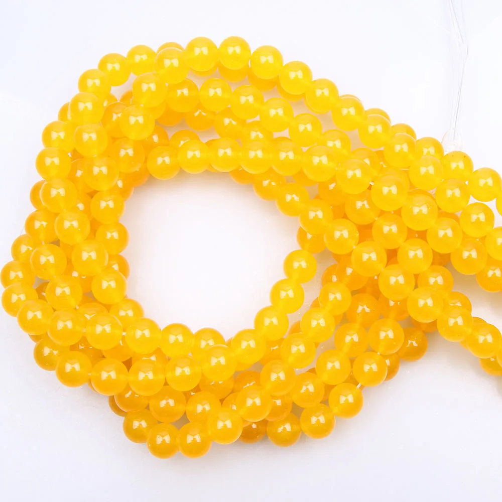 

Wholesale Natural Yellow Chalcedony Stone Loose Gemstone 6/8/10/12mm Healing Loose Stone Beads for Jewelry Making